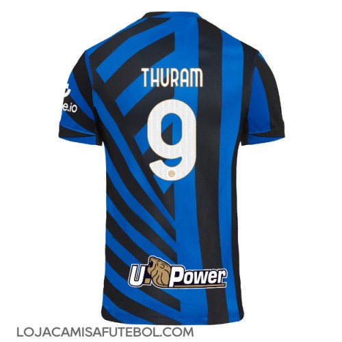 Camisa de Futebol Inter Milan Marcus Thuram #9 Equipamento Principal 2024-25 Manga Curta